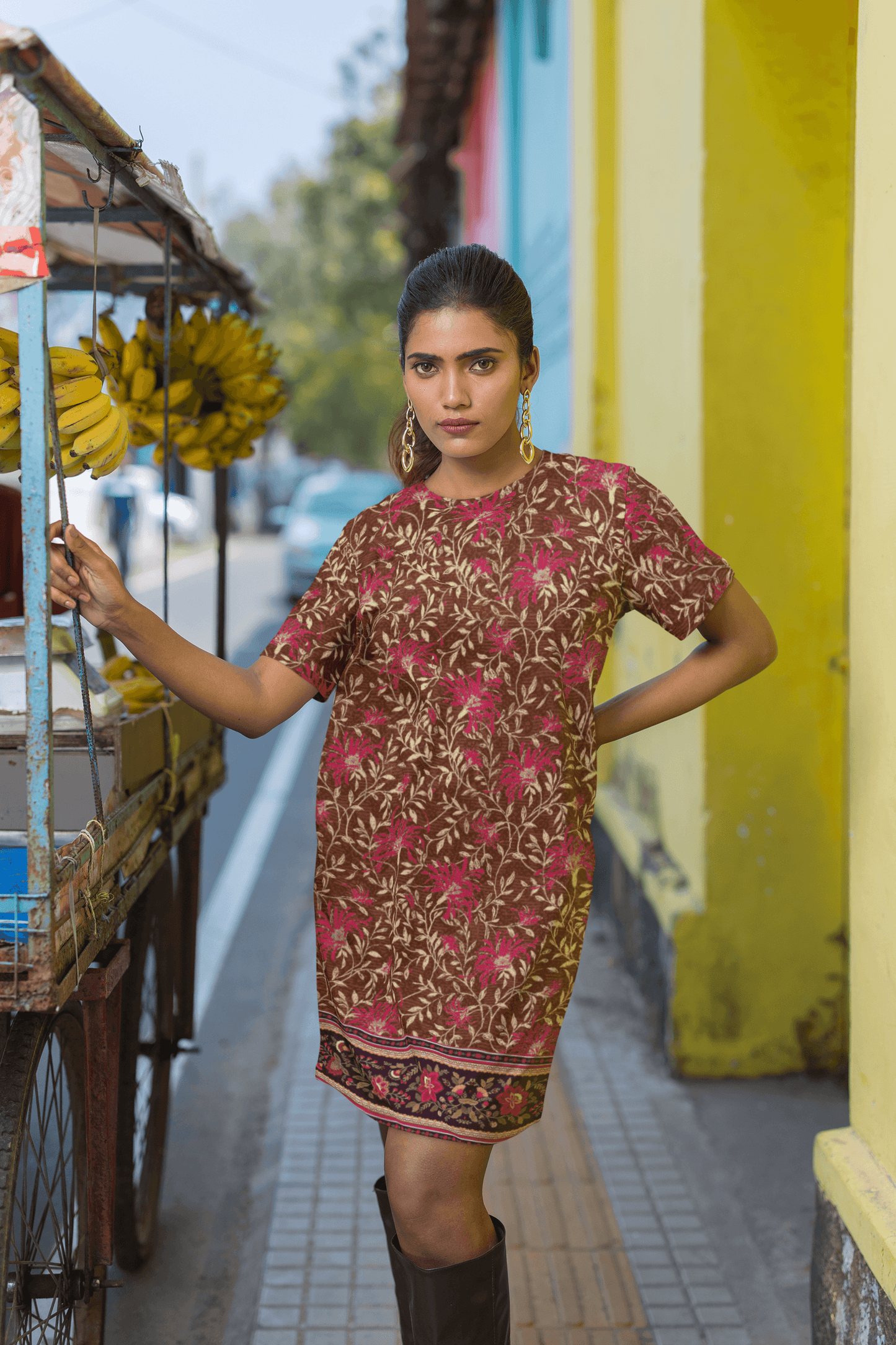 Women's Full Print T-Shirt Dress