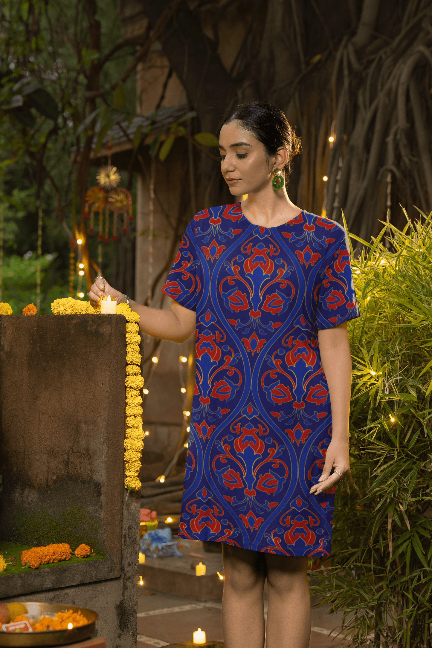 Women's Full Print T-Shirt Dress