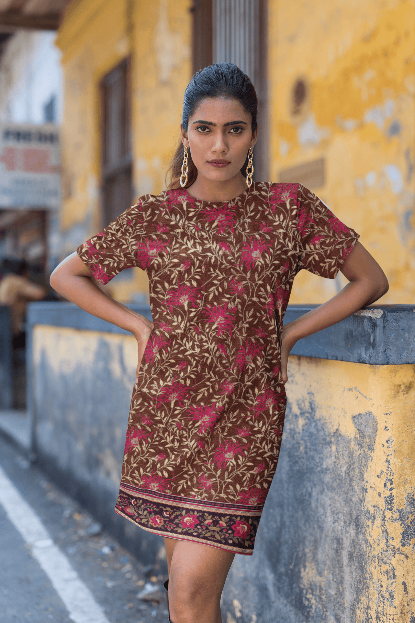 Women's Full Print T-Shirt Dress