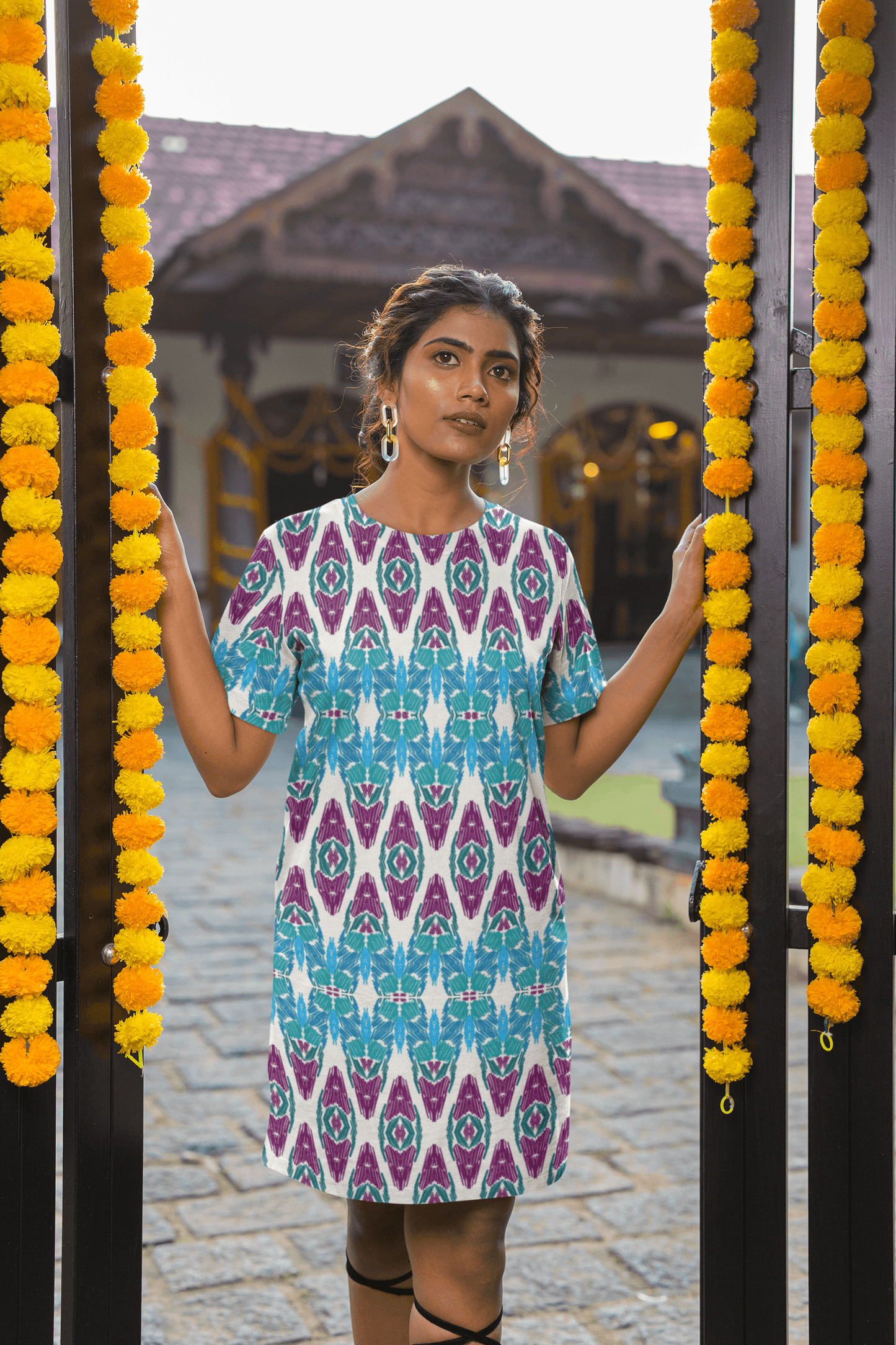 Women's Full Print T-Shirt Dress