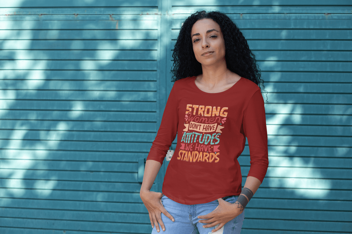 Women Round Neck 3/4 Sleeve T-Shirt